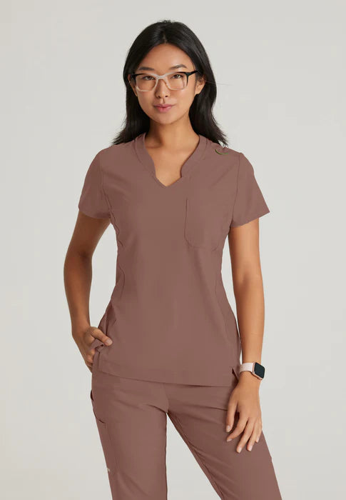 Grey's Anatomy Women's Banded V-Neck Tuck In Top