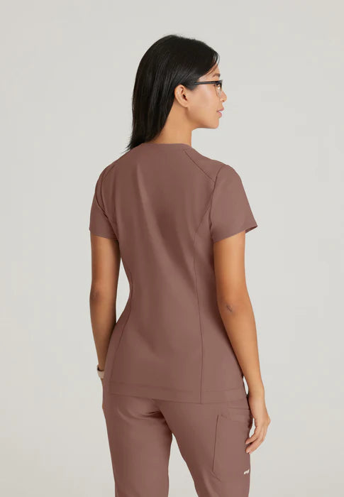 Grey's Anatomy Women's Banded V-Neck Tuck In Top
