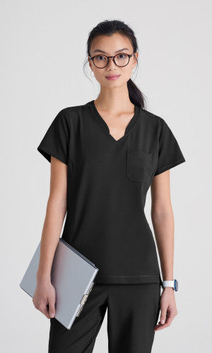Grey's Anatomy Women's Banded V-Neck Tuck In Top
