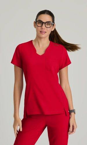 Grey's Anatomy Women's Banded V-Neck Tuck In Top