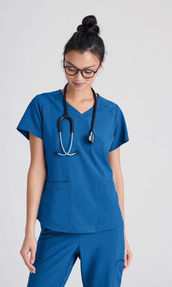 Grey's Anatomy Women's Piped VNeck Top