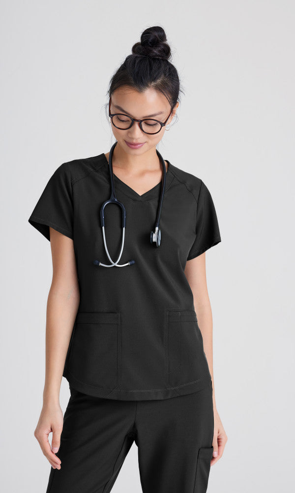 Grey's Anatomy Women's Piped VNeck Top