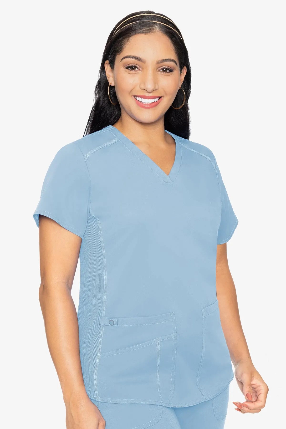 Med Couture V-Neck Shirttail Top