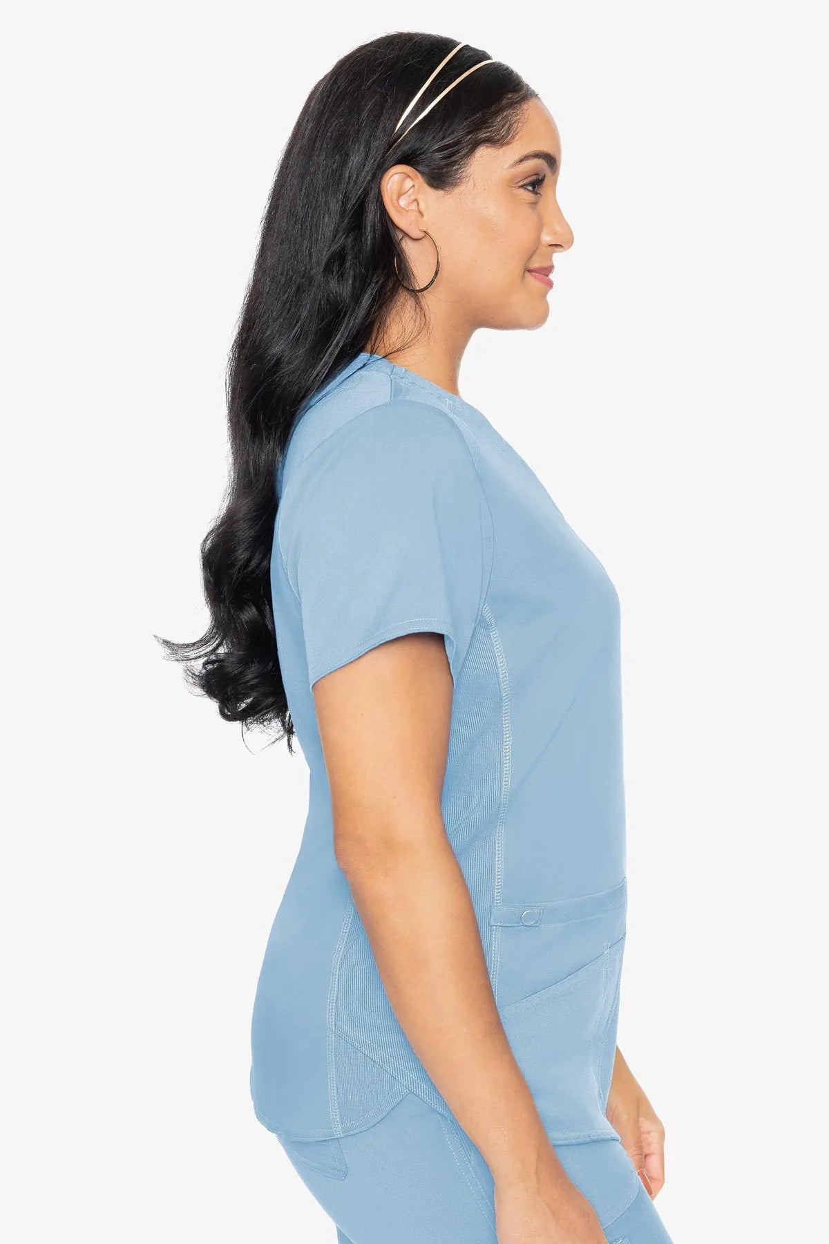 Med Couture V-Neck Shirttail Top
