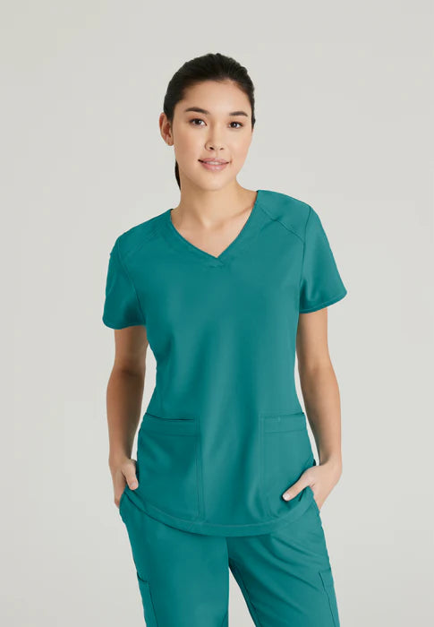 Grey's Anatomy Women's Piped VNeck Top