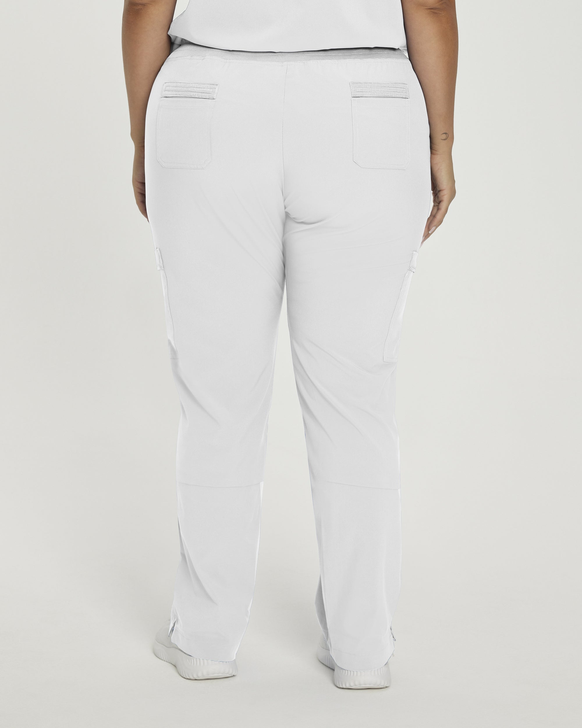 White Cross Fit Cargo Pant