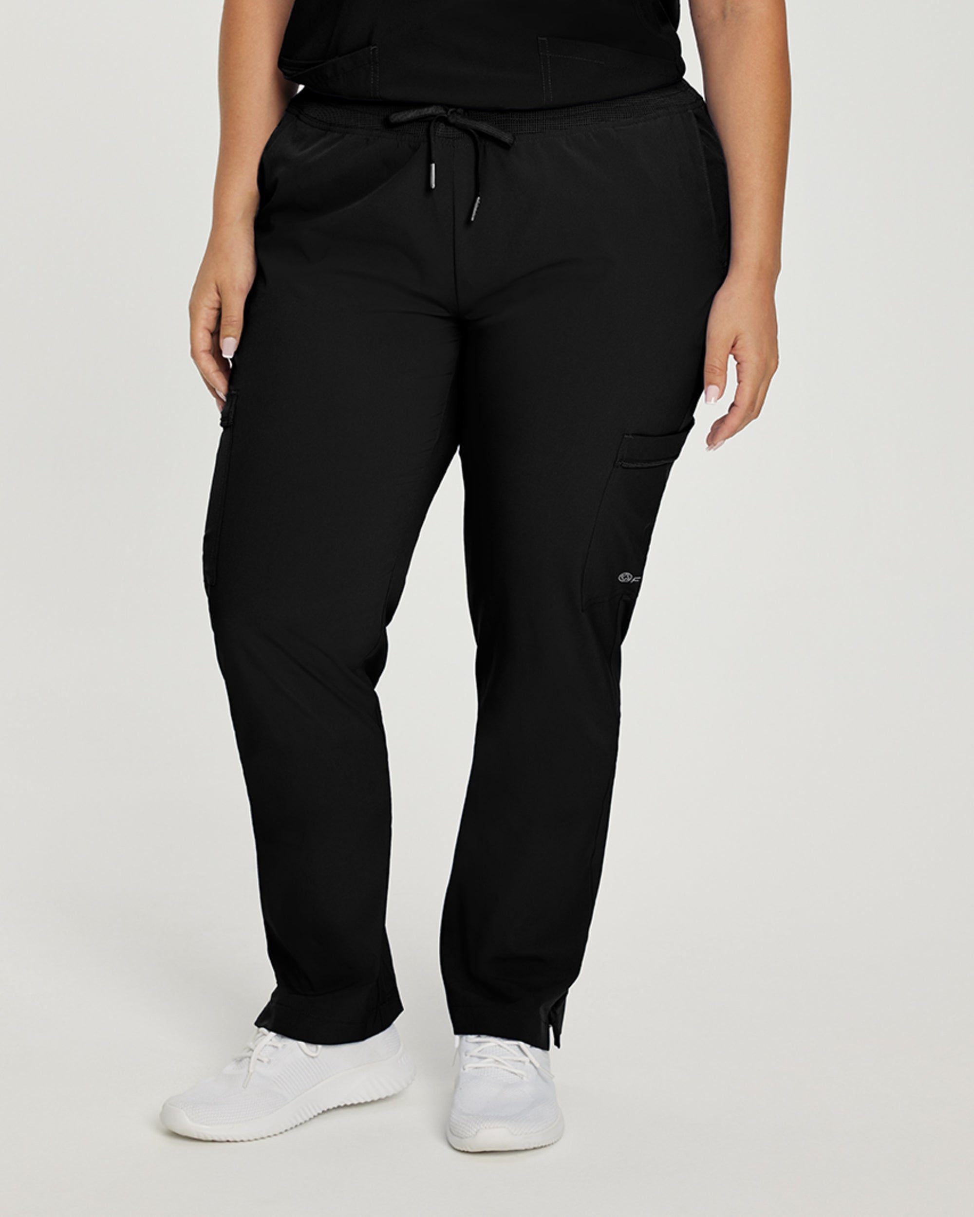 White Cross Fit Cargo Pant