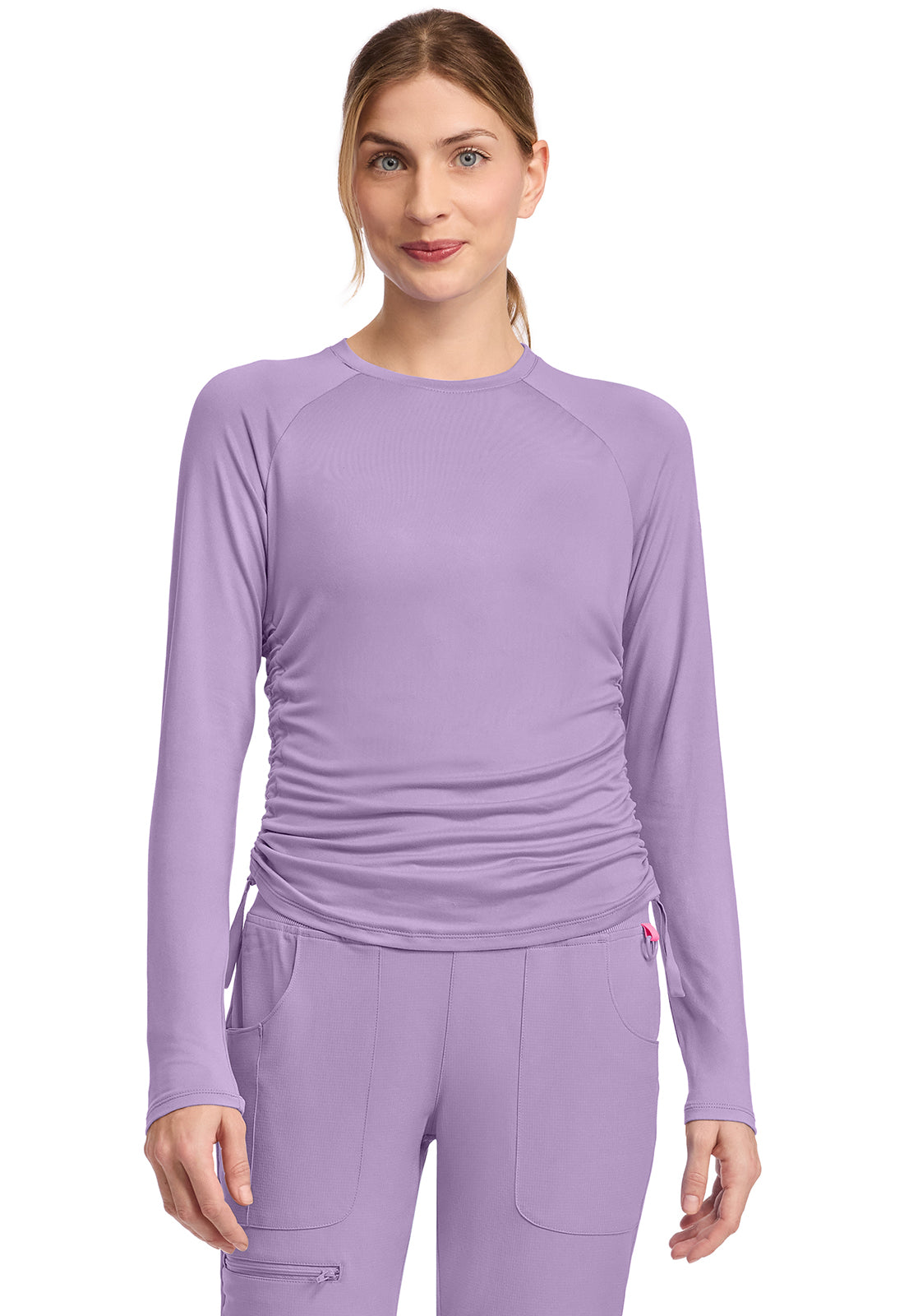 Med Couture Amp Women's Longsleeve Ruched Underscrub Top