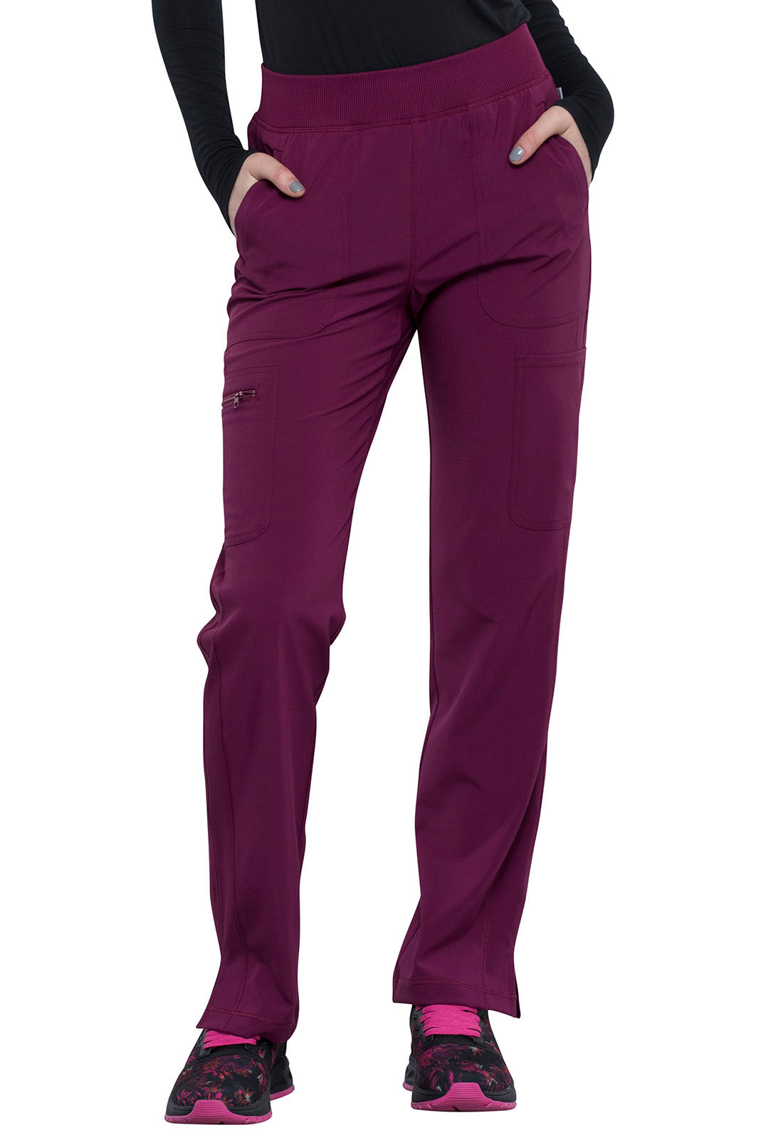 Cherokee Mid Rise Tapered Leg Pull On Pant