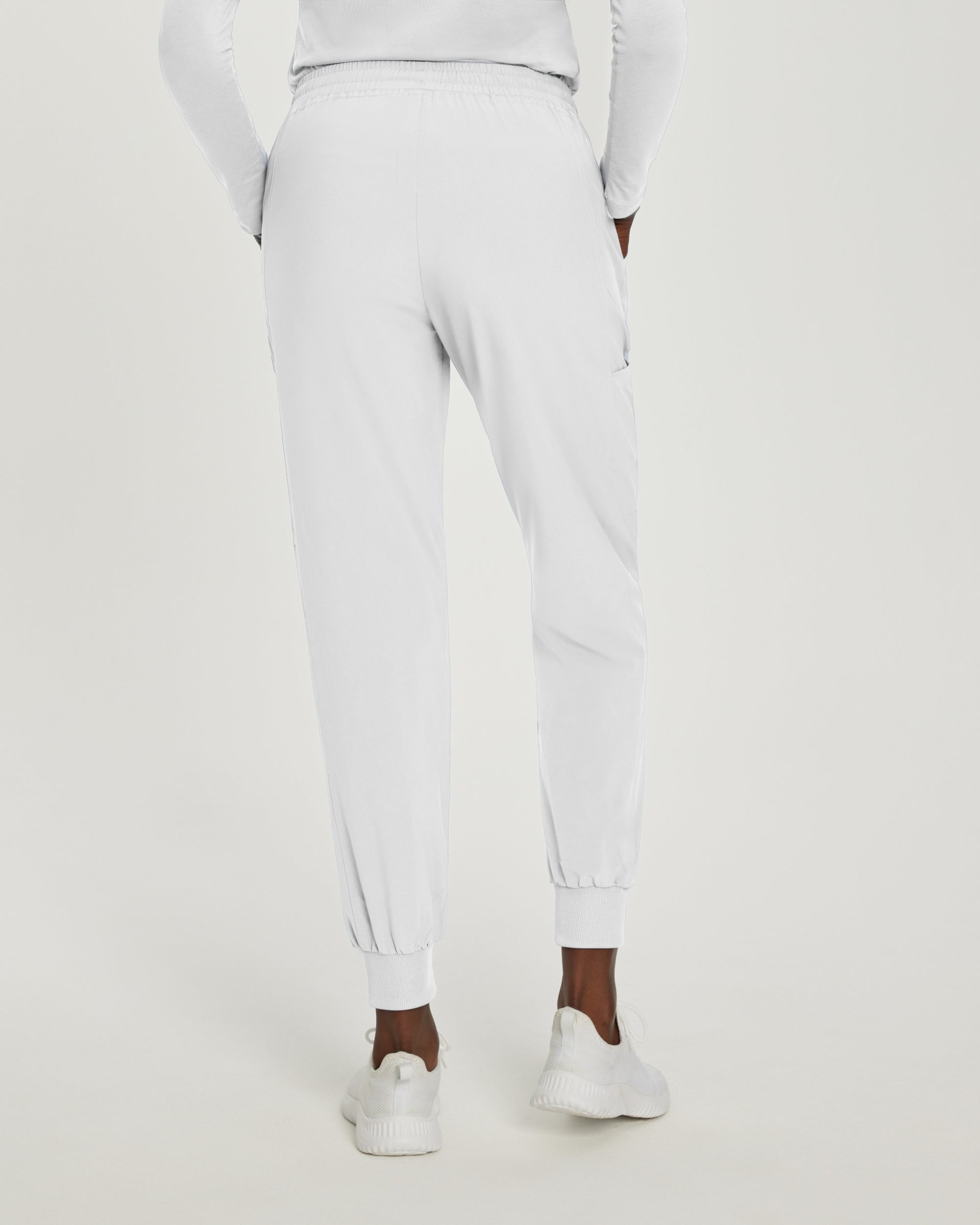 White Cross Fit Jogger Pant