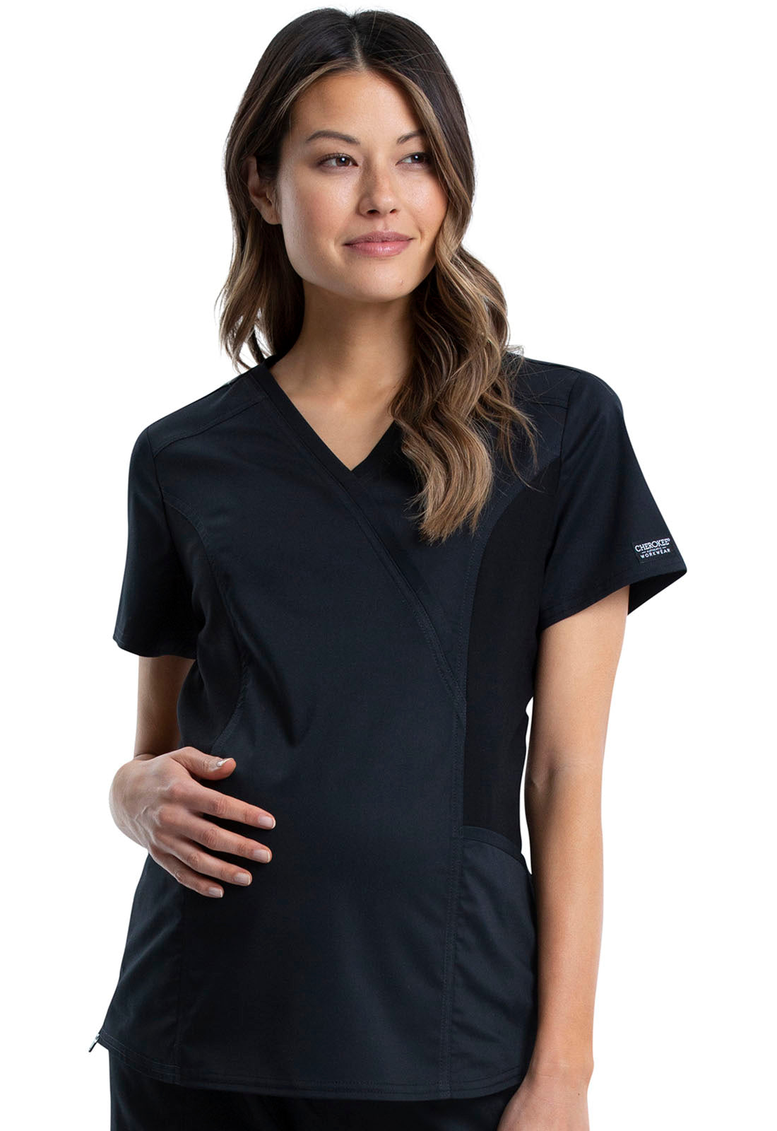 Cherokee WW Maternity Mock Wrap Top