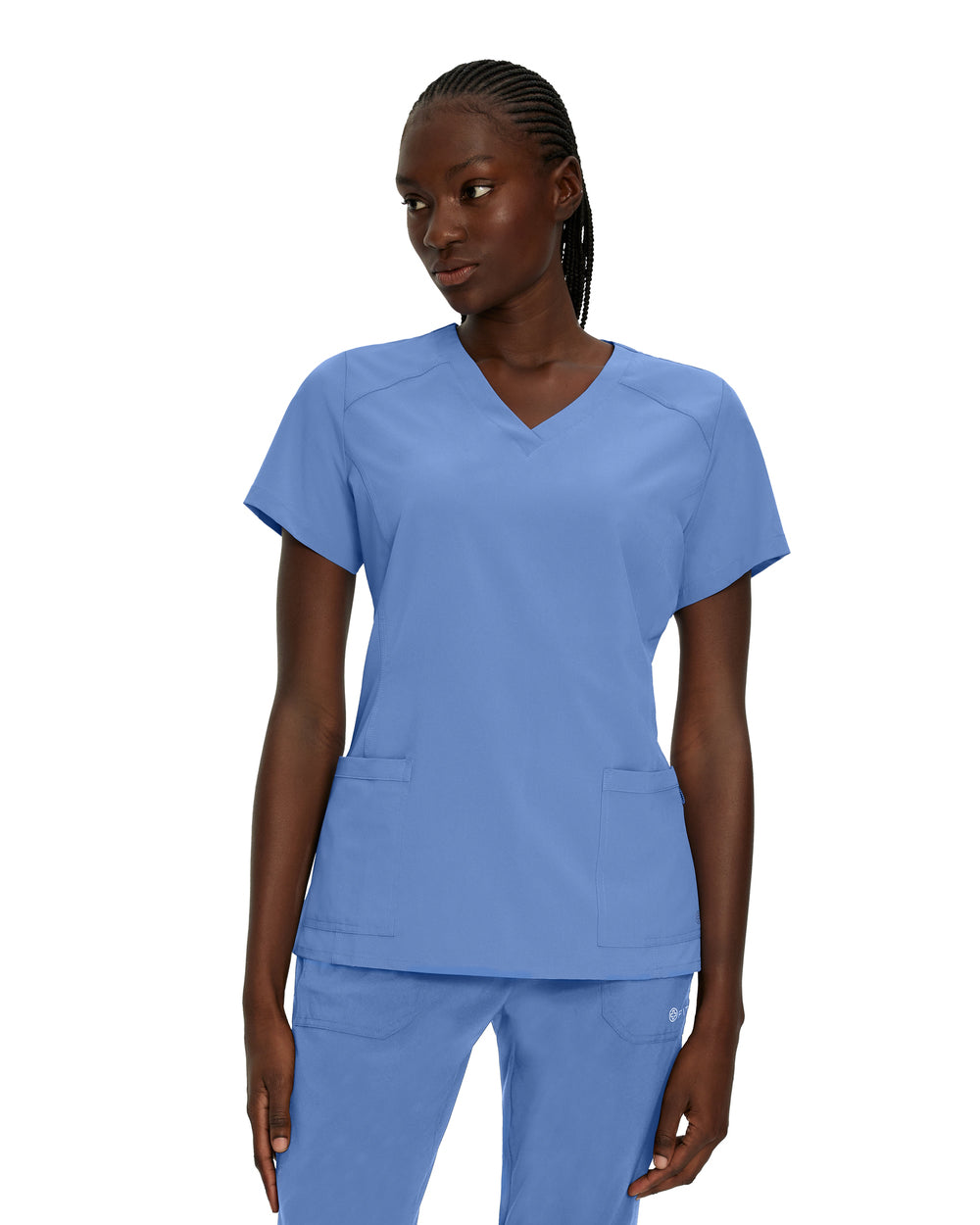 White Cross Fit V-Neck Top