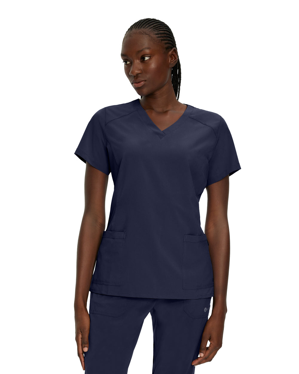 White Cross Fit V-Neck Top