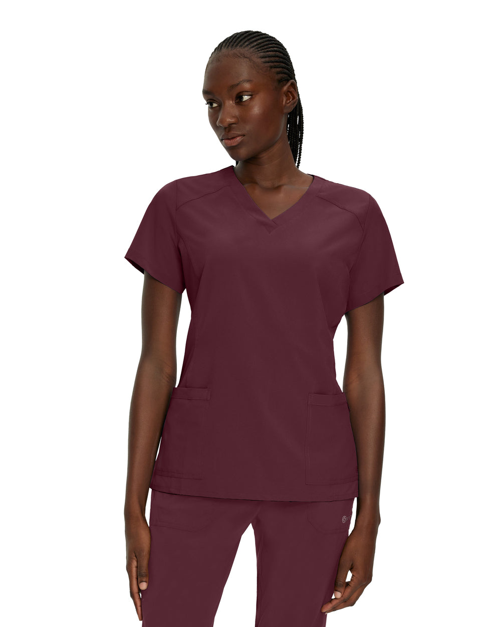 White Cross Fit V-Neck Top