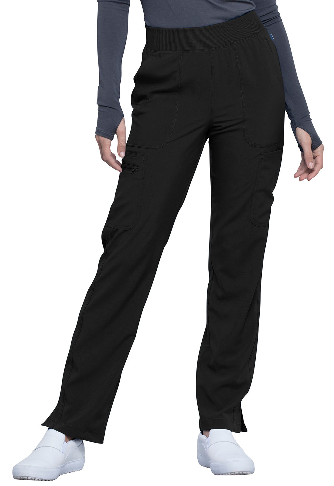 Cherokee Mid Rise Tapered Leg Pull On Pant