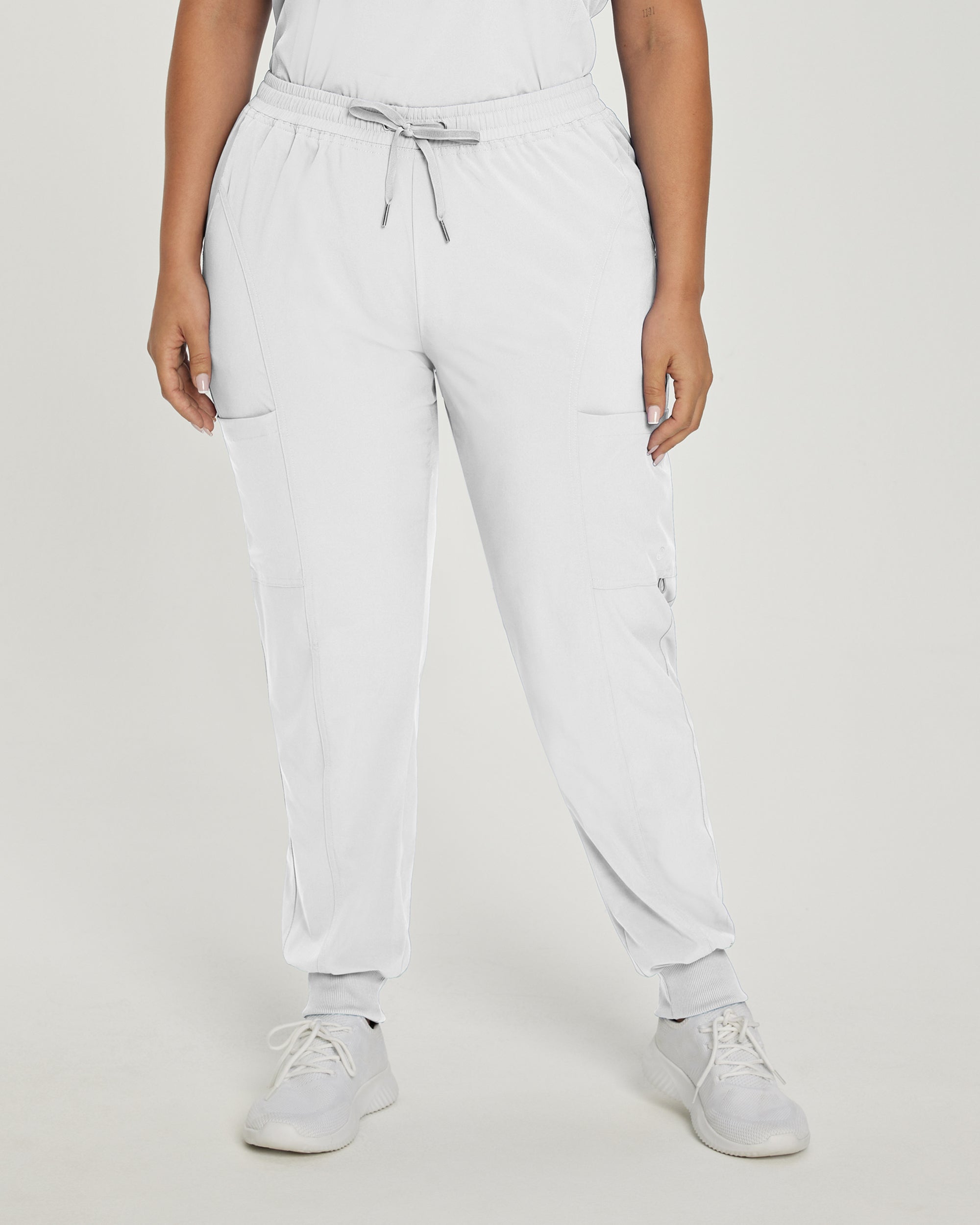 White Cross Fit Jogger Pant