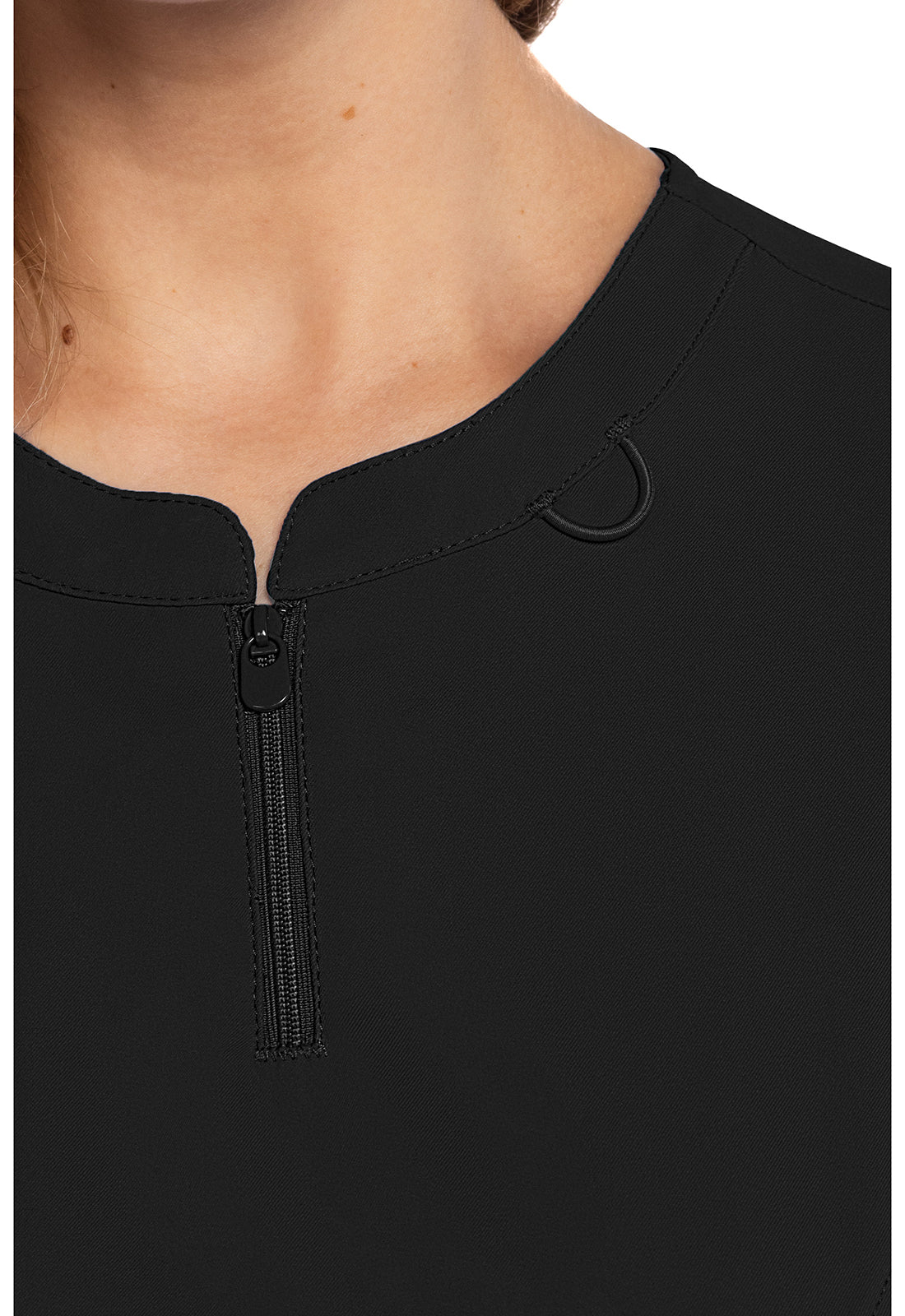Med Couture Women's Zip Front Henley Top